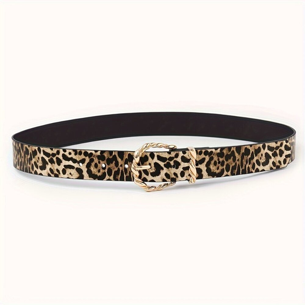 Travel Passions - Vintage Punk Belt with Leopard Print